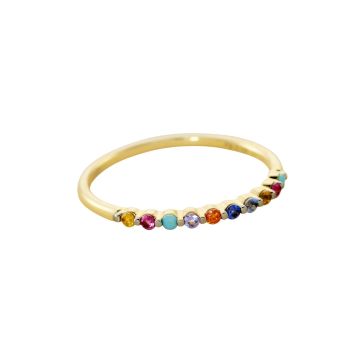 Bague argent pavée d'oxydes de zirconium