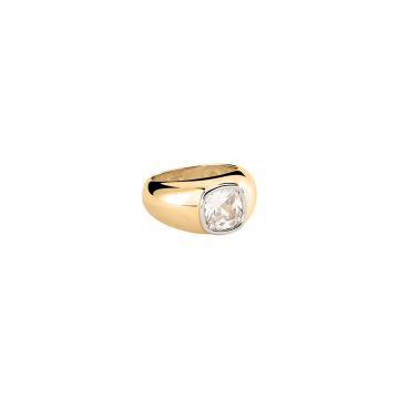 Bague laiton doré forme carrée