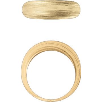 Petite bague fine laiton doré striée Charlot