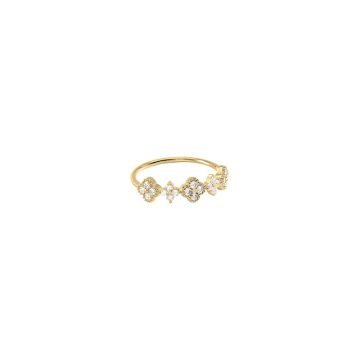Bague argent doré et oxydes de zirconium