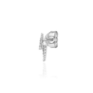 Boucles d'oreilles x1 éclair pavé