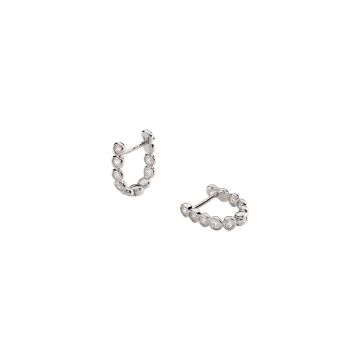 Créoles argent rhodié avec oxydes