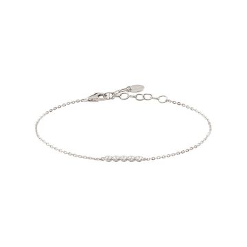 Bracelet argent rhodié avec oxydes