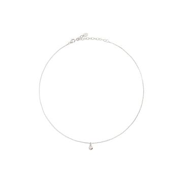 Collier argent rhodié avec oxyde