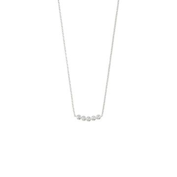 Collier argent rhodié avec oxydes