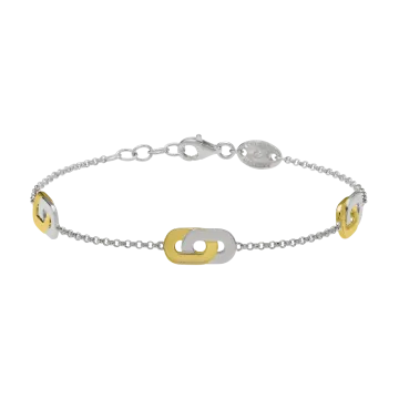 Bracelet Charles Garnier Styles Maillons Bicolores Argent Bicolore