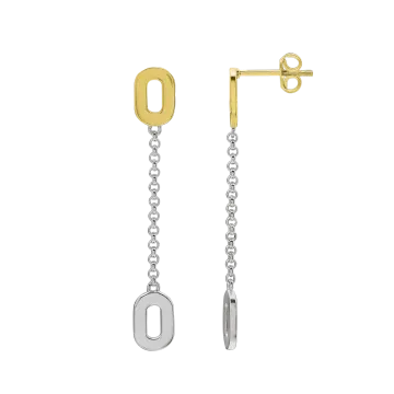 Boucles D’Oreilles Charles Garnier Styles Maillons Bicolores Argent Bicolore