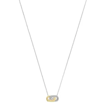 Collier Argent bicolore (6,01 g.), oxyde de zirconium STYLES - Charles Garnier