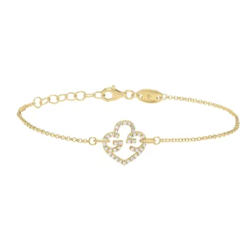 Bracelet Argent doré (3,61 g.), oxyde de zirconium PASSION - Charles Garnier