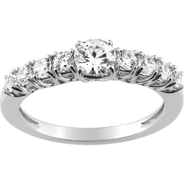 Bague Diamant 1ct Or 750 Blanc