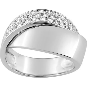 Bague Diamant 0.65ct Or 750 Blanc