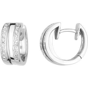 Boucles d'oreilles créoles diamant 0.29ct GH-SI en or