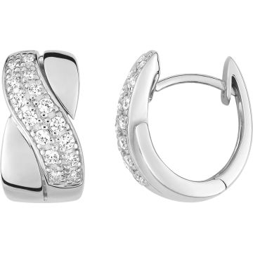 Boucles d'oreilles créoles diamant 0.38ct GH-SI en or