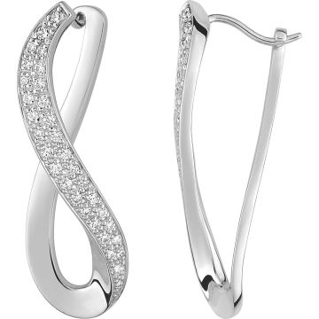 Boucles d'oreilles créoles diamant 0.39ct GH-SI en or
