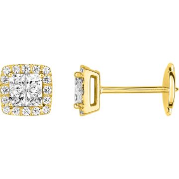 Boucles d'oreilles clou diamant 0.58ct GH-SI en or
