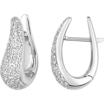 Boucles d'oreilles créoles diamant 0.67ct GH-SI en or