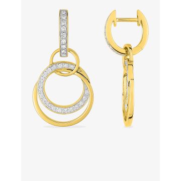 Boucles d'oreilles créoles diamant 0.3ct GH-SI en or rhodié