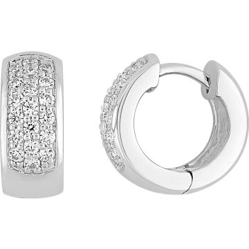 Boucles d'oreilles créoles diamant 0.36ct GH-SI en or