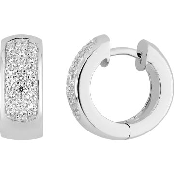 Boucles d'oreilles créoles diamant 0.52ct GH-SI en or