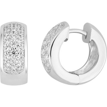 Boucles d'oreilles créoles diamant 0.72ct GH-SI en or