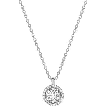 Collier diamant 0.41ct GH-SI en or