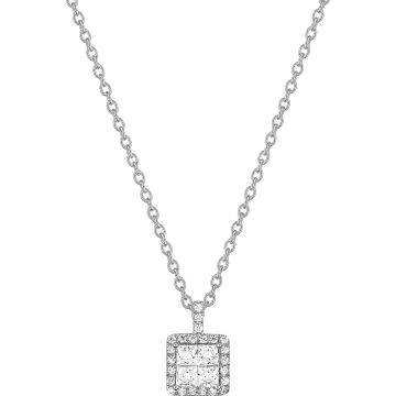 Collier diamant 0.47ct GH-SI en or