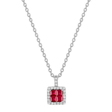 Collier ru.0.42c diamant 0.12ct GH-SI or75