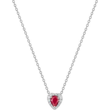 Collier ru0.44 diamant 0.15ct GH-SI en or