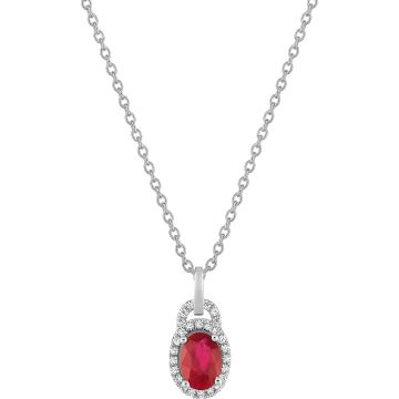 Collier ru1.03 diamant 0.13ct GH-SI en or