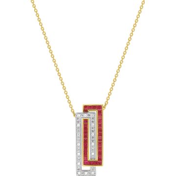 Collier ru1.45c diamant 0.12ct GH-SI or750