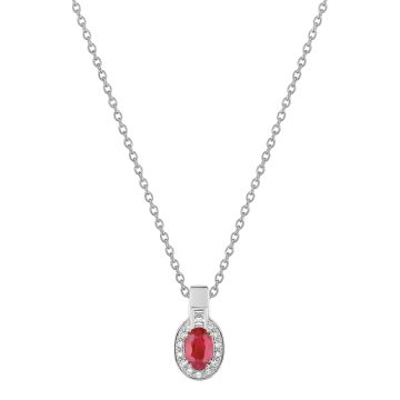 Collier ru0.55 diamant 0.10ct GH-SI en or