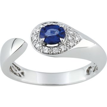 Bague S.Cey.0.50 Diamant 0.078ct Or 750 Blanc