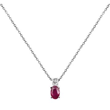 Collier Ru.0.60 Diamant 0.058 Or 750 Blanc