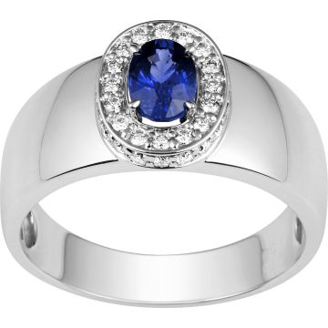 Bague Sa.Ceyl Diamant 0.25ct Gh-Si Or 750 Blanc