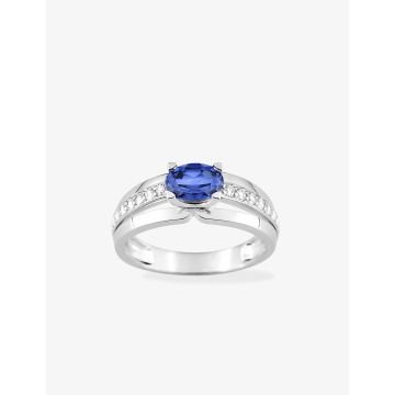 Bague Sa.Ceyl Diamant 0.20ctgh-Si Or 750 Blanc