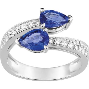 Bague Sa.Ceyl Diamant 0.28ct Gh-Si Or 750 Blanc
