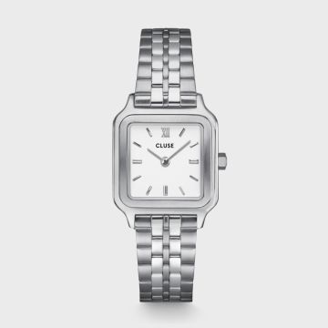 Gracieuse Petite Watch Steel, White, Silver Colour