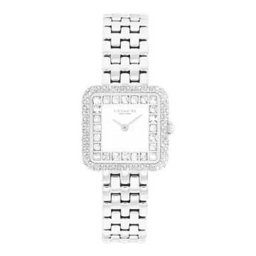Montre Coach Mouvement Qtz Boitier Acier Carre Cadran Acier Bracelet Acier Acier Cass