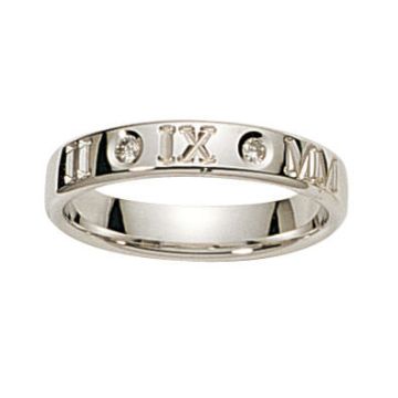 Alliance Or Blanc Diamant 0.04 Ct