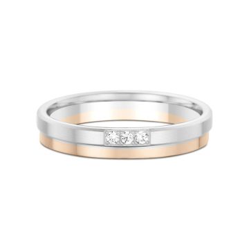 Alliance Bicolore Diamant 0.05 Ct