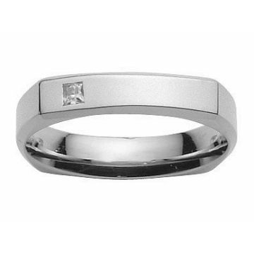 Alliance Or Blanc Diamant 0.05 Ct