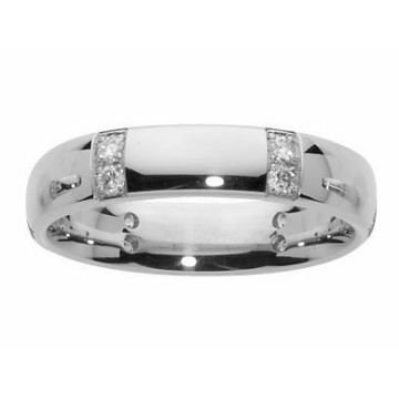 Alliance Or Blanc Diamant 0.36 Ct