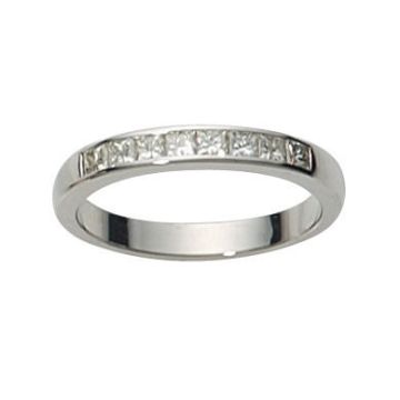 Alliance Demi Tour Diamant Or Blanc