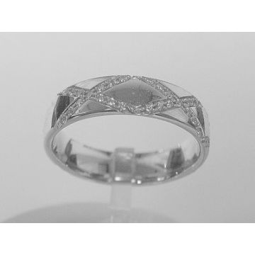 Alliance Or Blanc Diamant 0.19 Ct