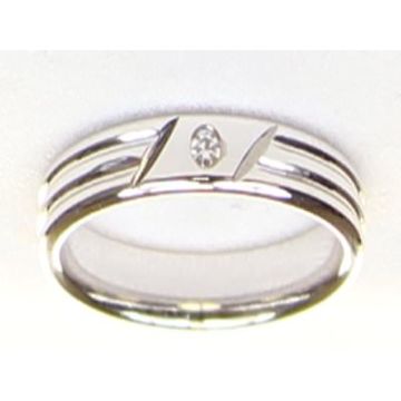 Alliance Or Blanc Diamant 0.01 Ct