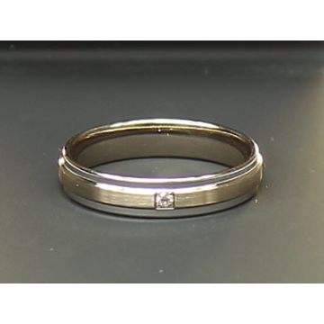 Alliance Or Blanc Diamant 0.01 Ct