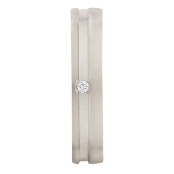 Alliance Or Blanc Diamant 0.01 Ct