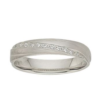Alliance Or Blanc Diamant 0.05 Ct