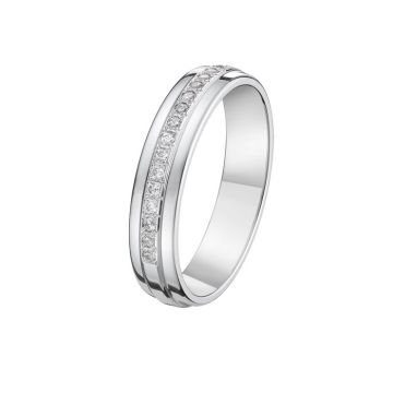 Alliance Or Blanc Diamant 0.16 Ct