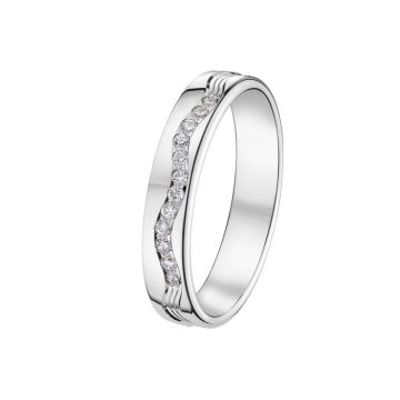 Alliance Or Blanc Diamant 0.09 Ct